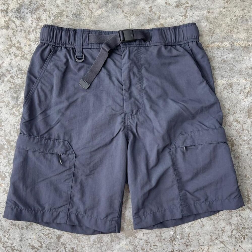 Uniqlo Gorpcore Utility Geared Nylon Belted Cargo Shorts Black Size XS